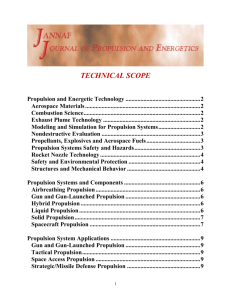 JANNAF Journal Technical Scope