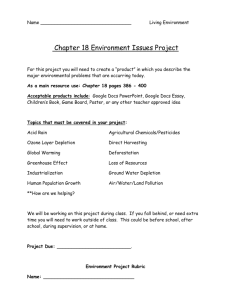 Chapter 18 - Environment Issues Project