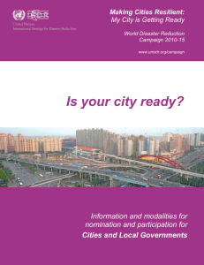 “Making Cities Resilient” World Disaster Reduction Campaign 2010