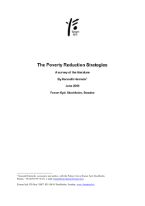 The Poverty Reduction Strategies