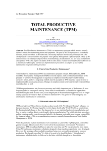 total productive maintenance (tpm)