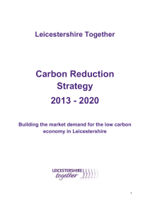Leicestershire Together Draft Carbon Reduction Strategy