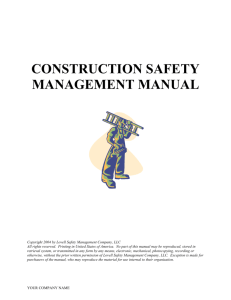 DOC Construction Safety Management Manual