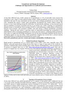 Groundwater and Human Development: