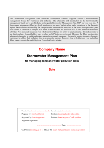 Stormwater Management Plan template