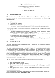 Vapour and Gas Emission Control