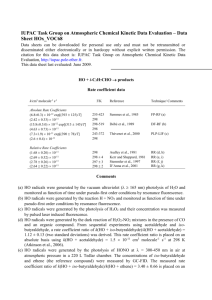 Data Sheet HOx_VOC68 - IUPAC Task Group on Atmospheric