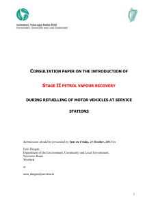 Consultation Paper on the Introduction of Stage II Petrol Vapour