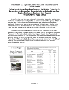 Evaluation of Streamflow Requirements for Habitat Protection by