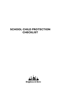 Child Protection Checklist - Woodingdean Primary School