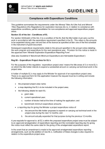 Compliance with Expenditure Conditions (Guideline 3)