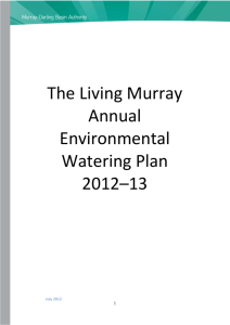 The Living Murray Annual environmental watering plan 2012-13