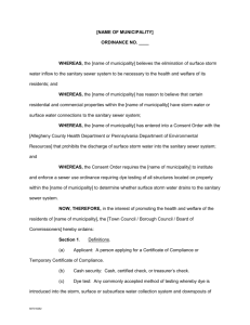 Dye Testing Ordinance Template