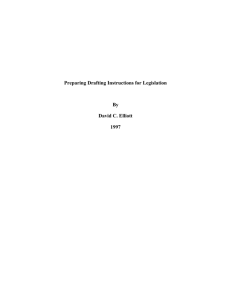 Preparing Drafting Instructions for Legislation