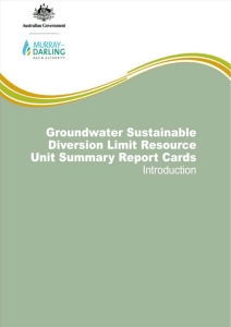 Groundwater Sustainable Diversion Limit Resource Unit Summary