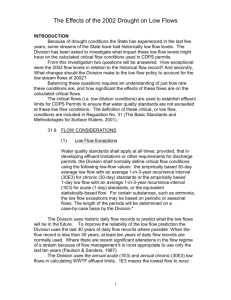 Low Flow Study - Colorado Wastewater Utility Council