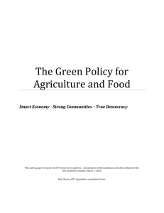 GPC Agri-Food Policy Proposal