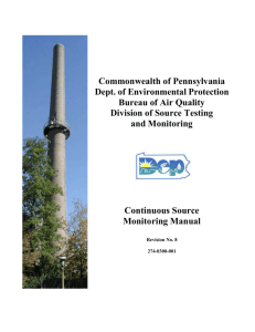 DEPARTMENT OF ENVIRONMENTAL PROTECTION