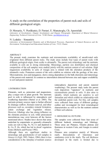 Comparative Study of Uncultivated Soils of Different Geological