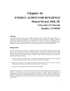 introduction to energy audit for buildings