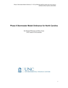 NC Phase II Stormwater Model Ordinance