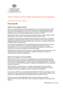 Army Aviation Centre Oakey Groundwater Investigation