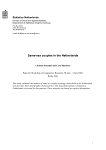 New family forms in the Netherlands: same sex couples