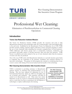 FY13 Wet Cleaning Grant Description