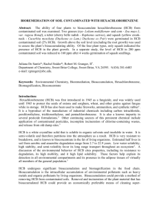 Bioremediation of Soil Contaminated with Hexachlorobenzene
