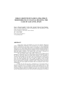 urban growth dynamics (1956-1998) in mediterranean coastal regions