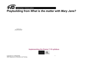 Playbuilding from What is the matter with Mary Jane