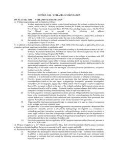 SECTION .1100 - WETLANDS AUGMENTATION 15A NCAC 02U