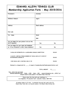 Membership Form for 2015-16
