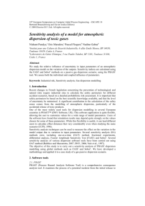 Sensitivity analysis of an atmospheric dispersion model