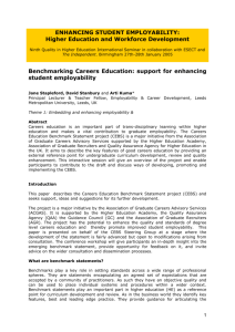 Benchmarking Careers Education - Quality Research International