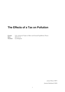 The Effects of a Tax on Pollution