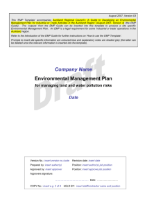 Environmental Management Plan Guide Template