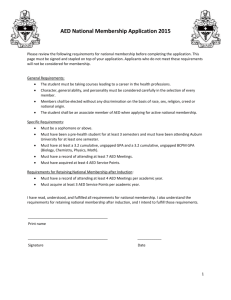 2015 National Membership Application