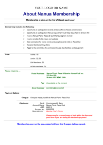 2011 Membership Info & Form