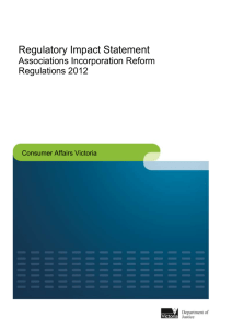 Associations Incorporation Reform Regulations 2012 Regulatory