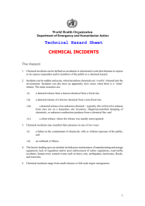 Chemical Incidents - World Health Organization