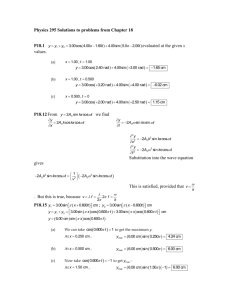 Physics 295 Solutions to problems from Chapter 18