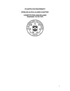 Sample Alumni Chapter Constitution & Bylaws