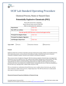 Potentially Explosive Chemicals (PEC)