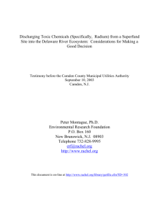 Discharging Toxics Chemicals (Specifically, Radium)