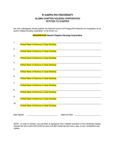 Alumni Chapter Petition to Charter Template