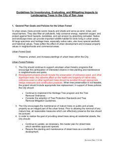 Impact and Mitigation Measure Fact Sheet: Tree