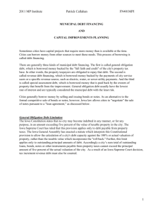 2011 MP Institute Patrick Callahan FN401MPI MUNICIPAL DEBT