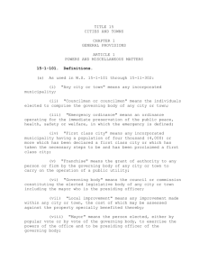 Title 15 Cities and Towns - Wyoming State Legislature