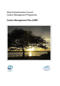 Carbon Management Plan - West Dunbartonshire Council